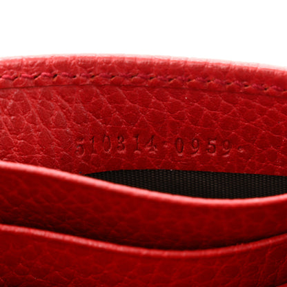 Gucci Dollar Calfskin Interlocking G Chain Wallet Red 7 of 11