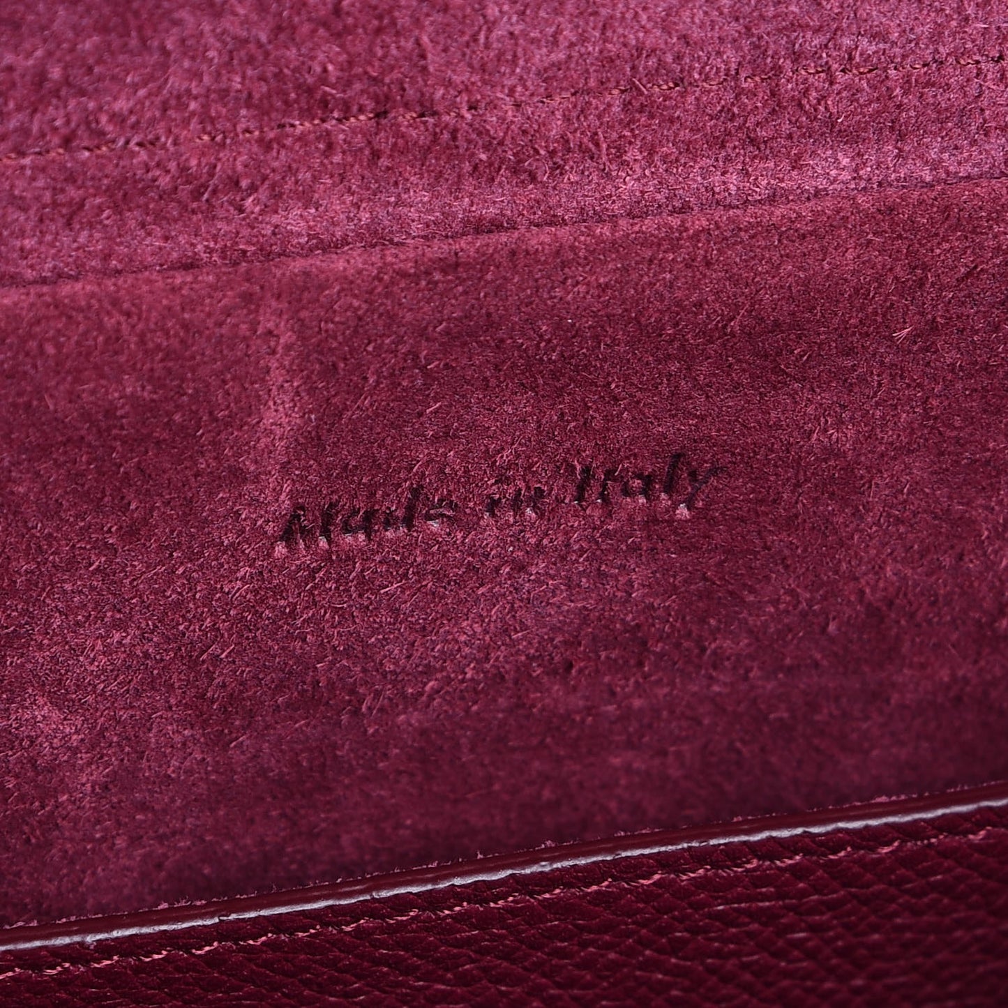 Grained Calfskin Micro Belt Bag Plum