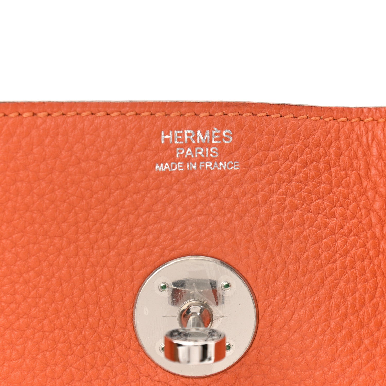 Hermes Taurillon Clemence Lindy 30 Orange 6 of 14