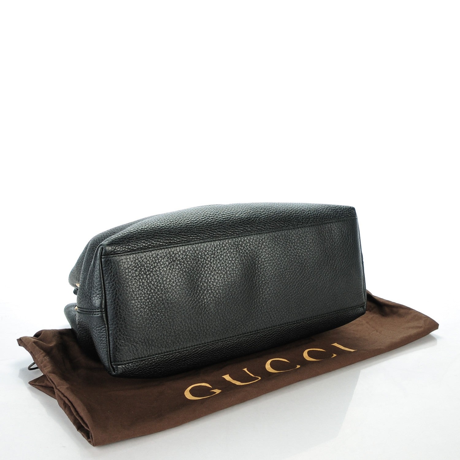 Gucci Pebbled Calfskin Medium Soho Chain Shoulder Bag Black 4 of 7