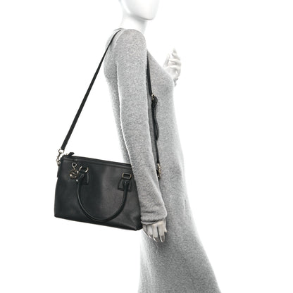 Gucci Dollar Calfskin GG Charm Satchel Black 2 of 10