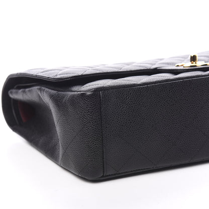 Chanel Caviar Quilted Maxi Double Flap Black 7 of 9