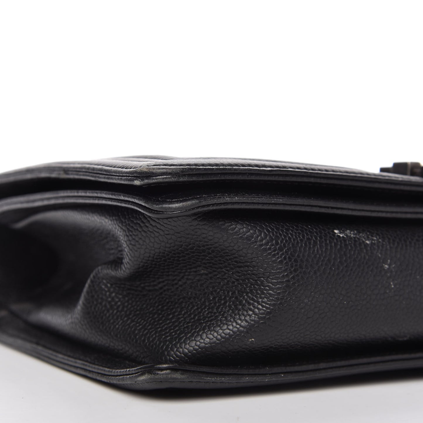 Caviar Chevron Quilted New Medium Boy Flap Black