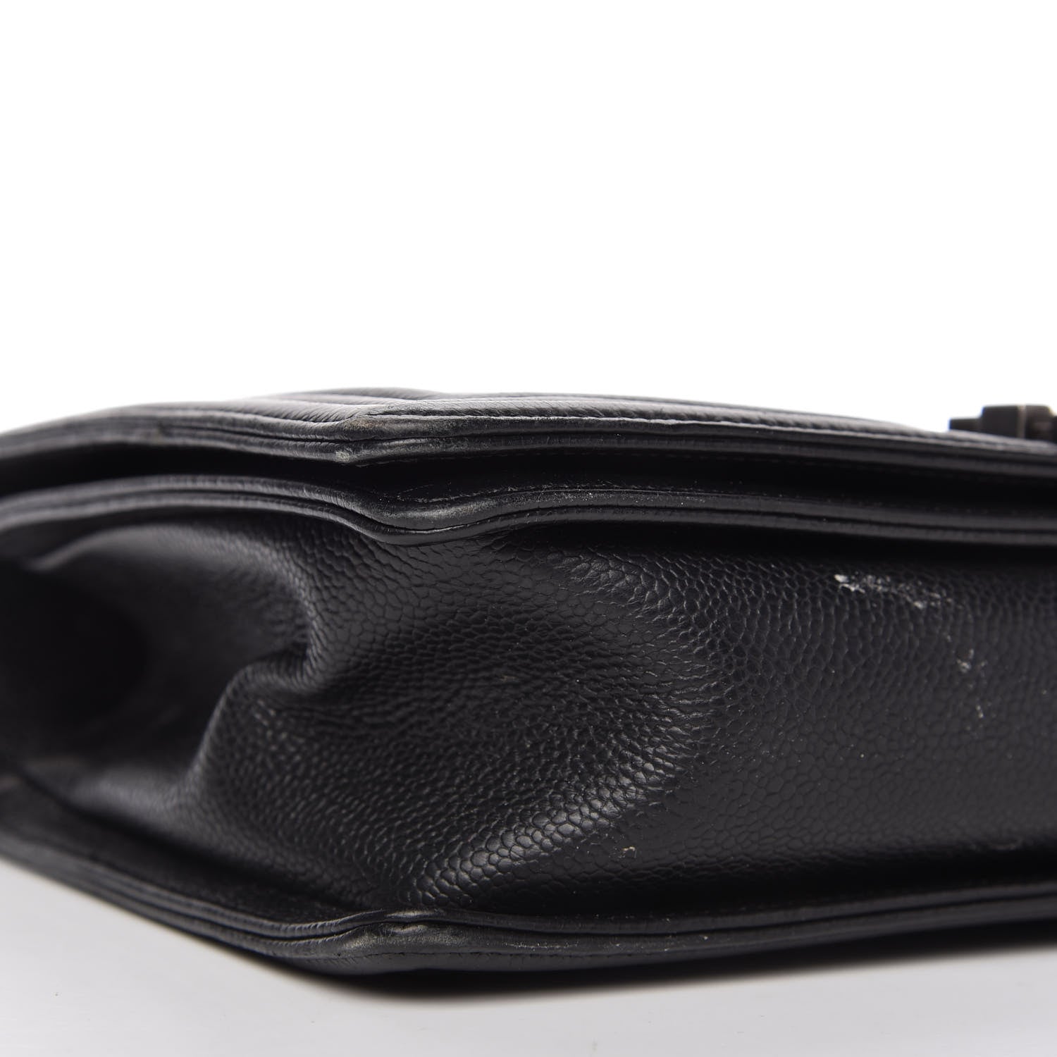 Chanel Caviar Chevron Quilted New Medium Boy Flap Black 6 of 10