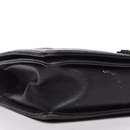 Chanel Caviar Chevron Quilted New Medium Boy Flap Black 6 of 10
