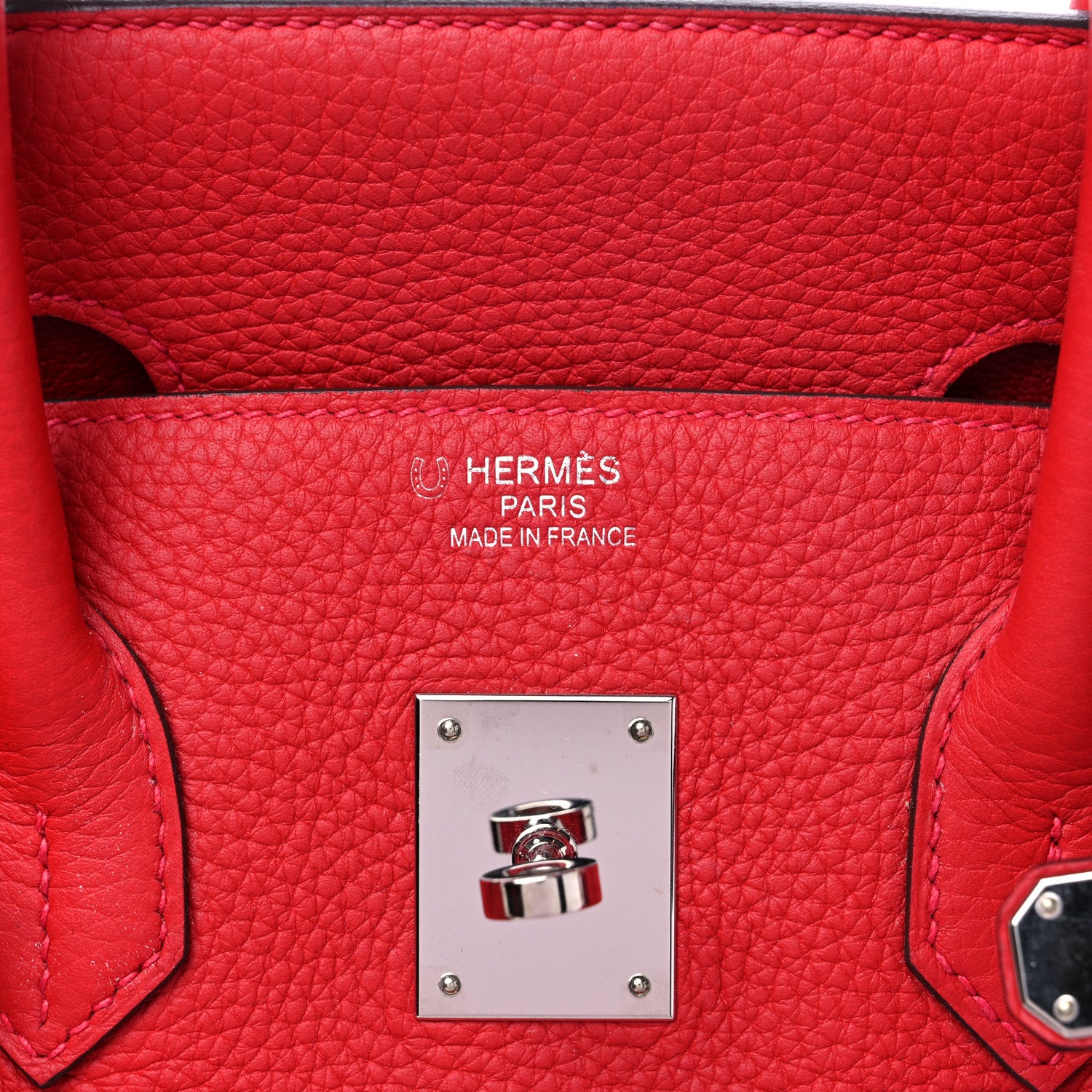 Hermes Togo Horseshoe Birkin 35 Rouge Casaque 6 of 15