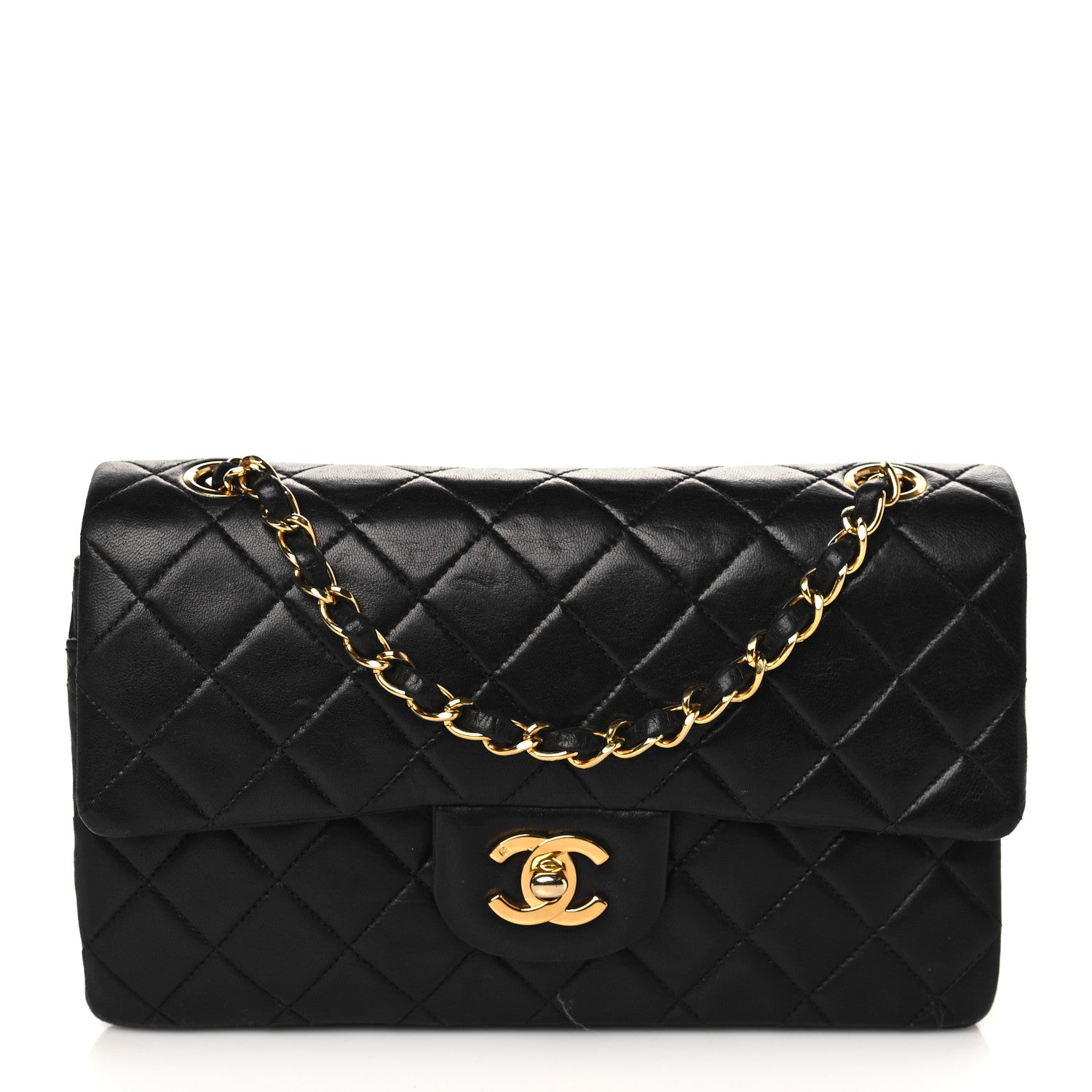 Chanel Lambskin Quilted Small Double Flap Black 1 of 9