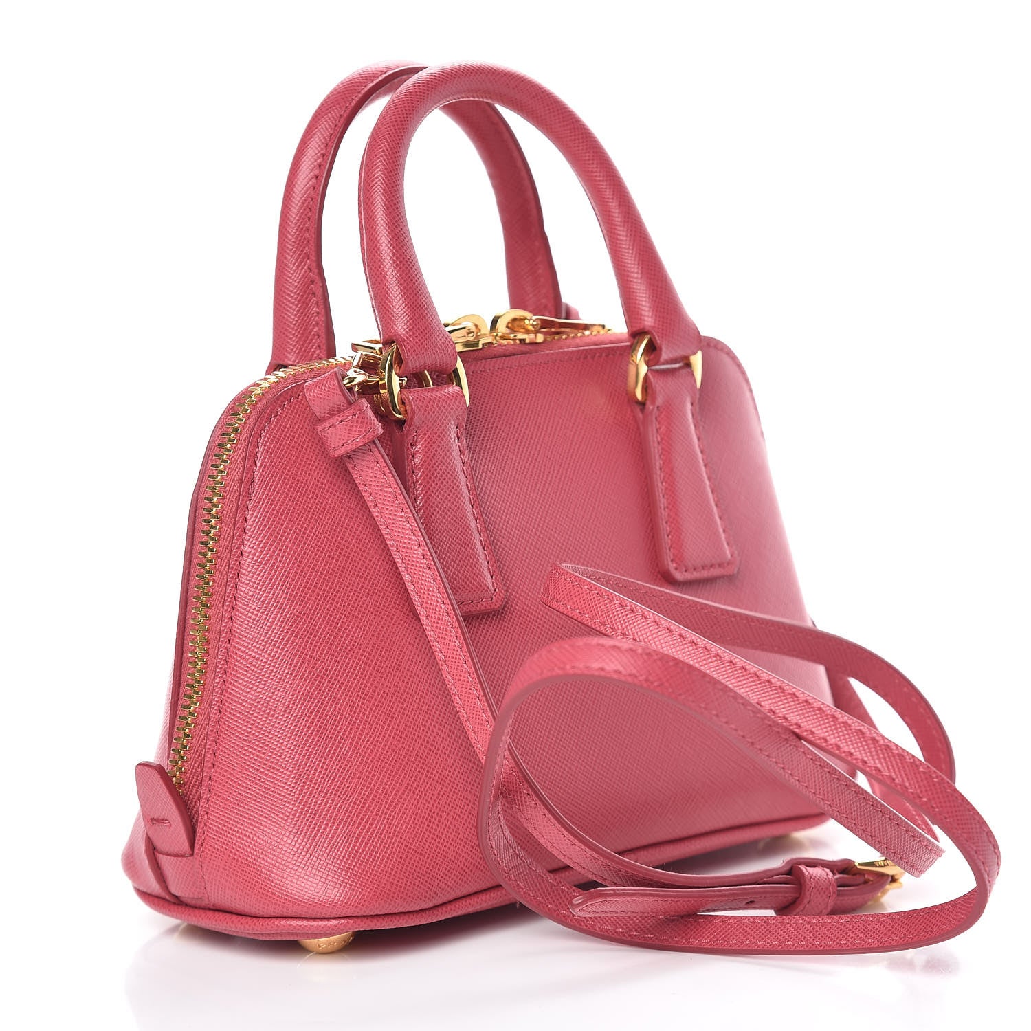 Prada Saffiano Lux Mini Promenade Tote Peonia 3 of 10