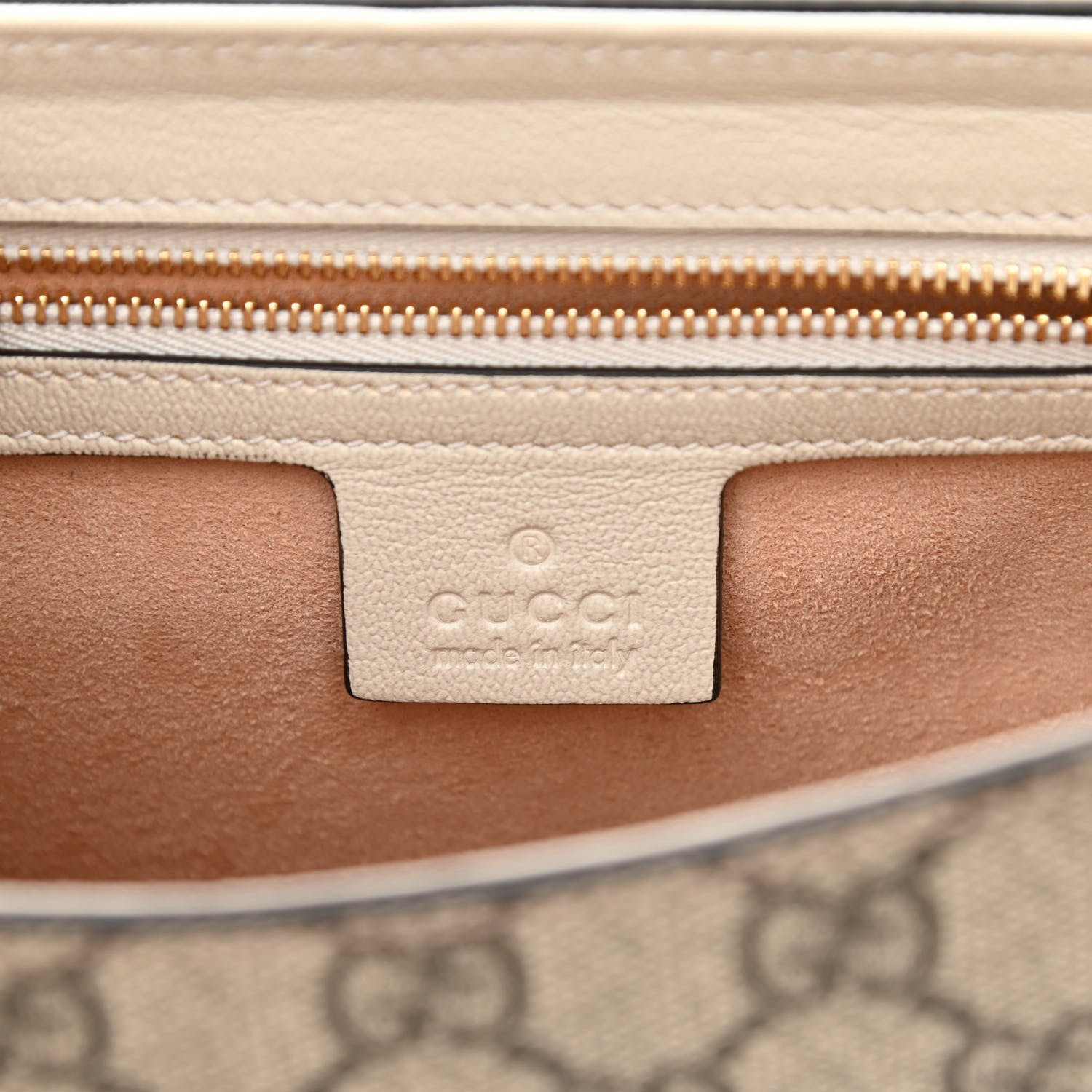 Gucci GG Supreme Monogram Calfskin Small Padlock Messenger Shoulder Bag Beige Mystic White Sun Oil 6 of 8