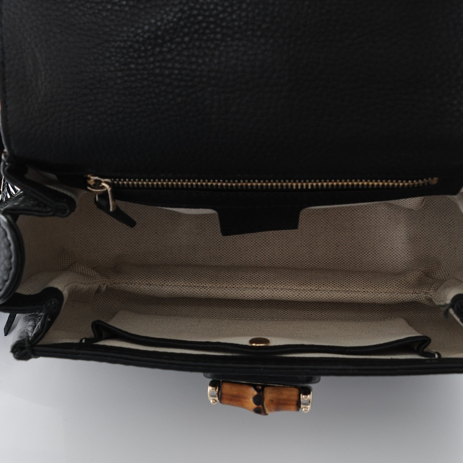 Gucci Cellarius Calfskin Small New Bamboo Top Handle Bag Black 5 of 6