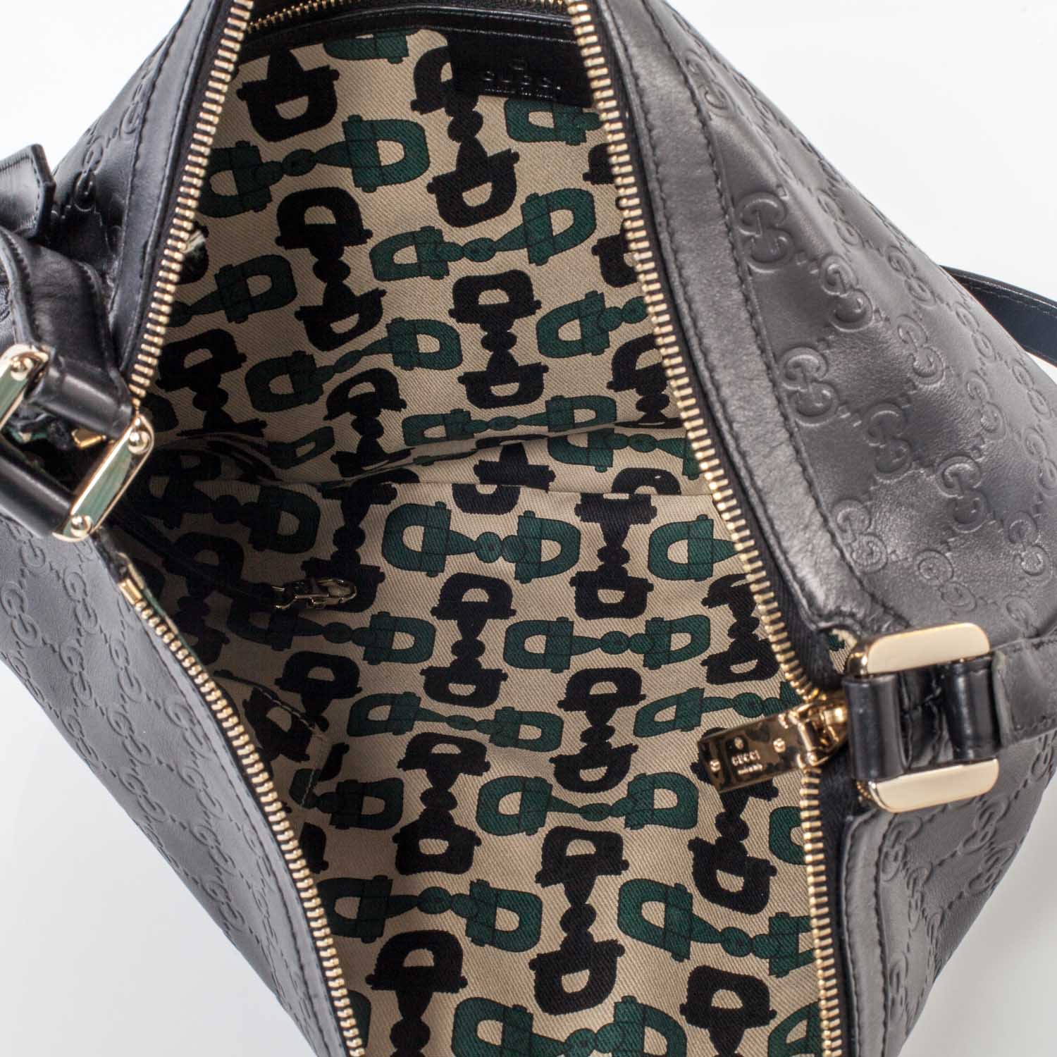 Gucci Guccissima Punch Shoulder Bag Black 9 of 9