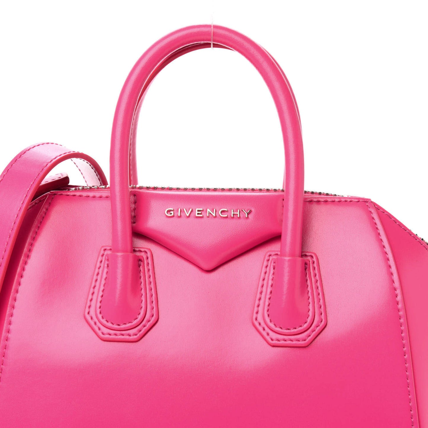 Shiny Lord Calfskin Mini Antigona Shocking Pink