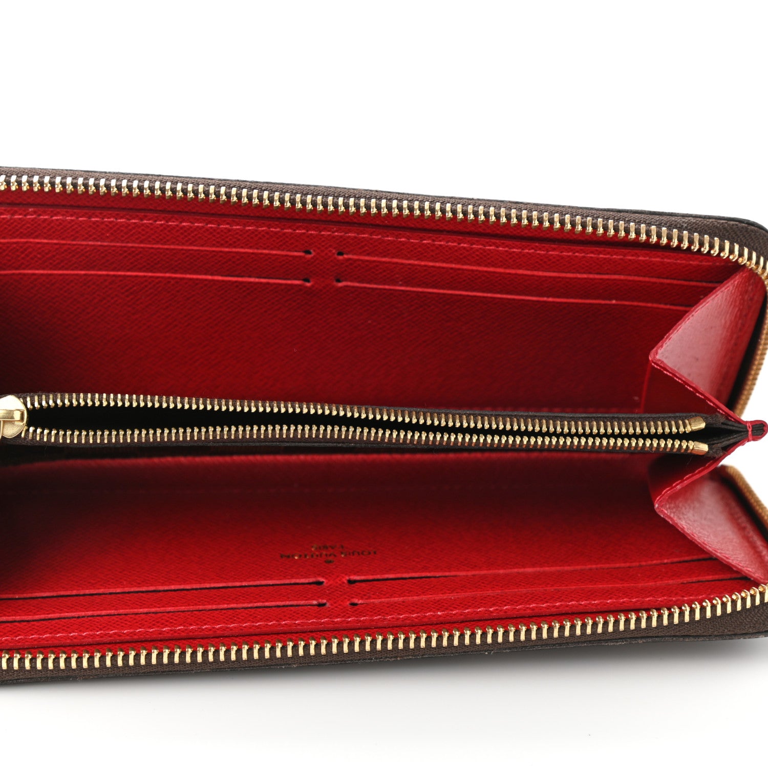 Louis Vuitton Damier Ebene Clemence Wallet Cherry 5 of 7