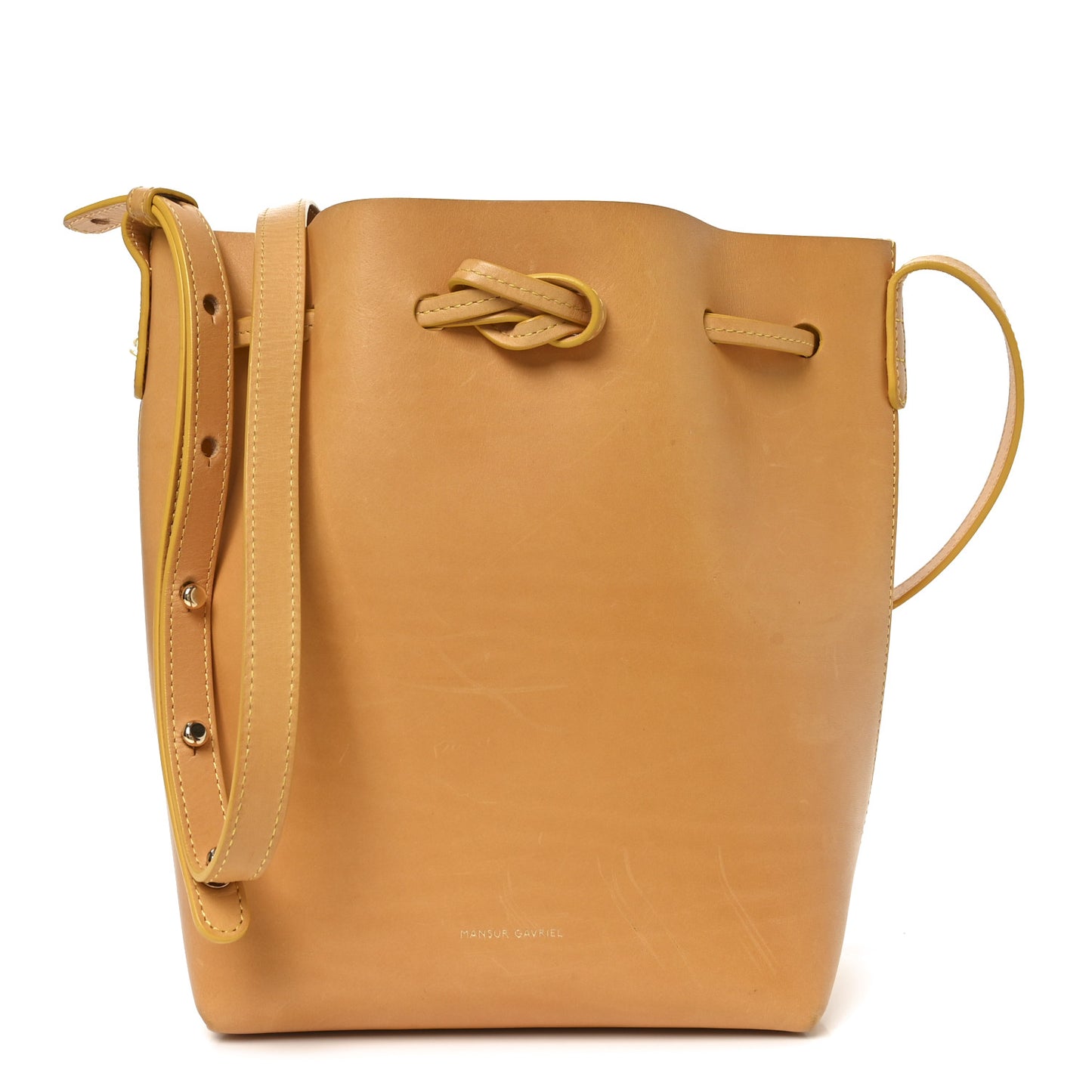 Calfskin Mini Bucket Bag Sun