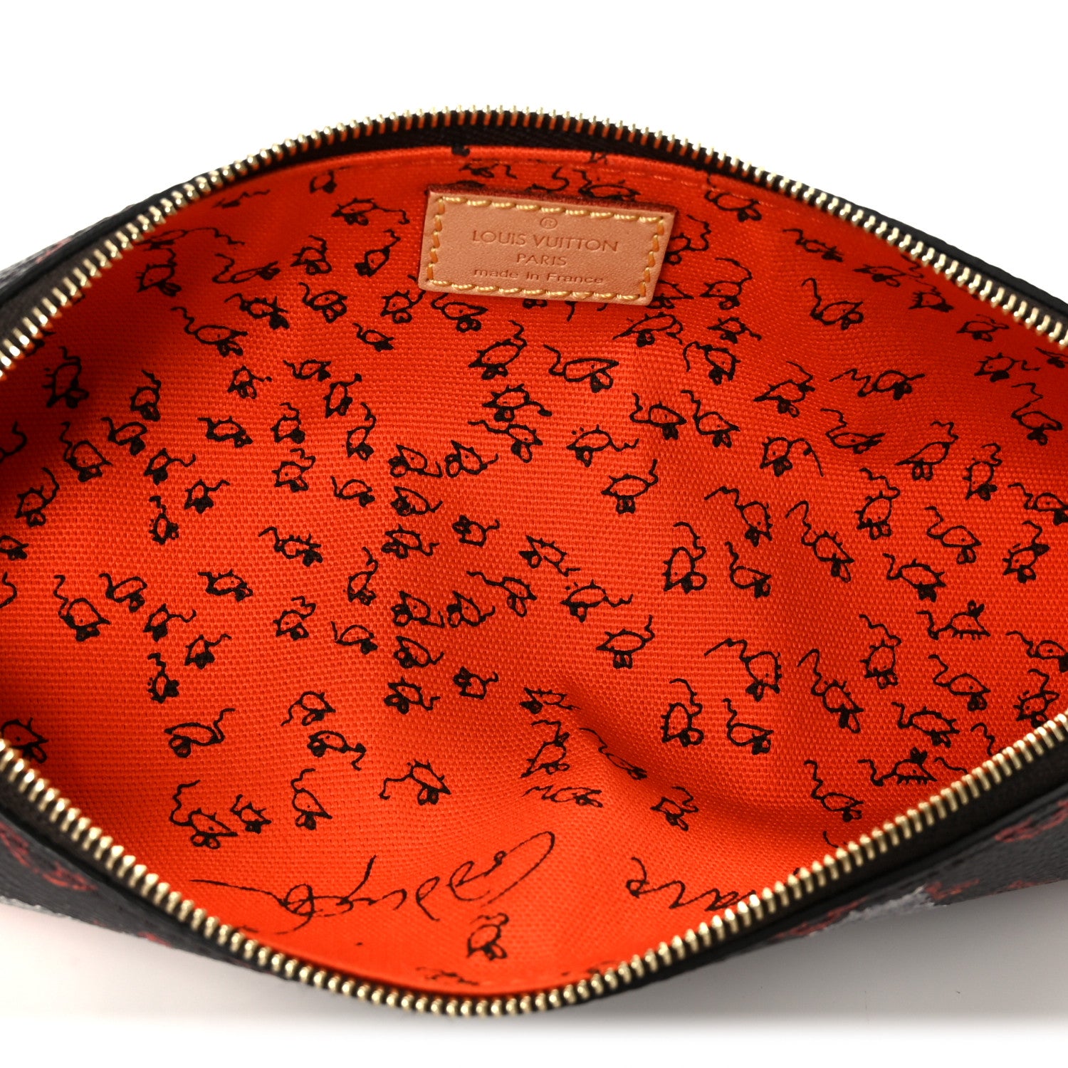 Louis Vuitton Catogram Elizabeth Pouch Orange Marron 5 of 8