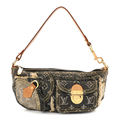 Louis Vuitton Denim Patchwork Pouchy Grey 1 of 9