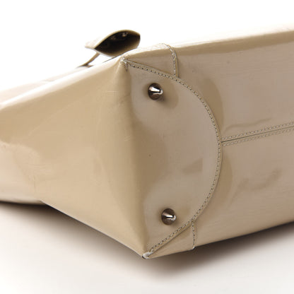 Christian Dior Patent Chrome Beaded Malice Tote Beige 6 of 22