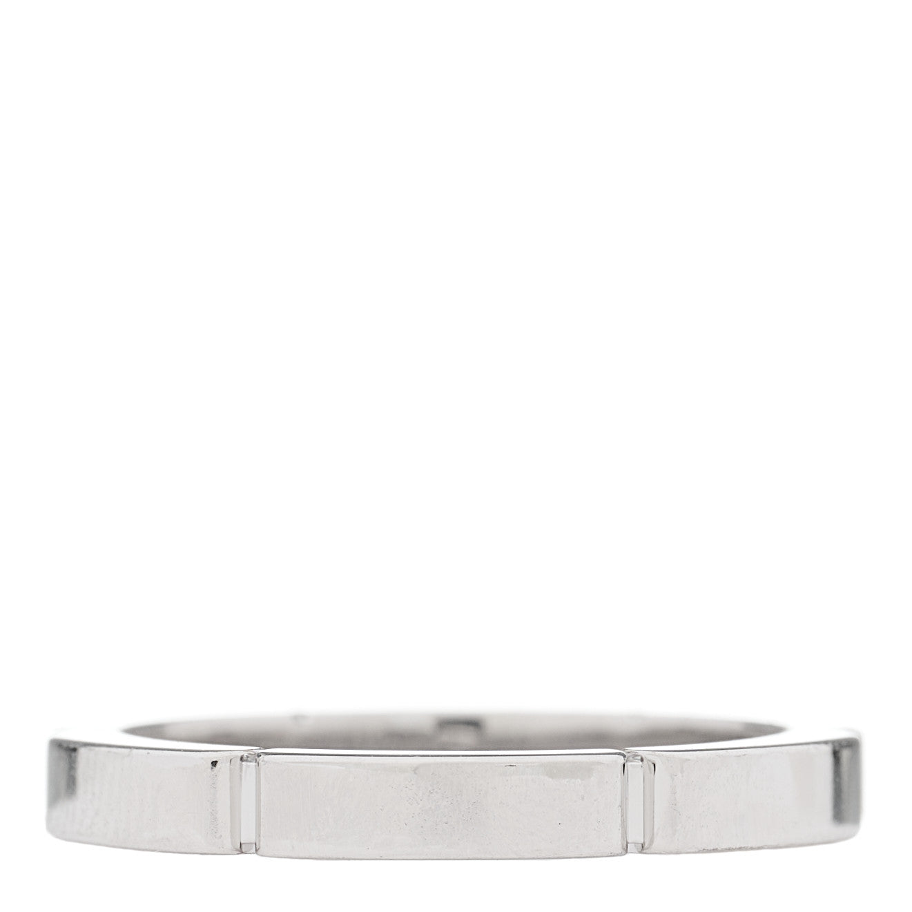 Cartier 18K White Gold Diamond Maillon Panthere Wedding Band Ring 49 5 3 of 4