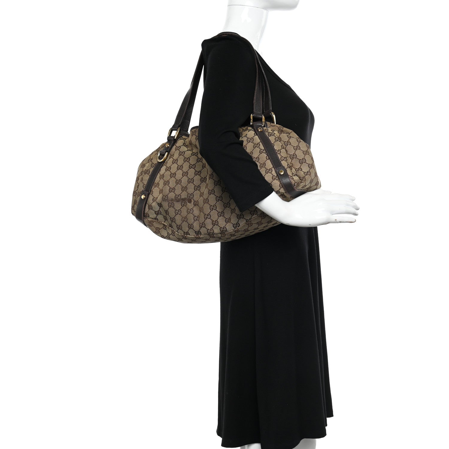 Gucci Monogram Medium Abbey Shoulder Bag Dark Brown 2 of 22