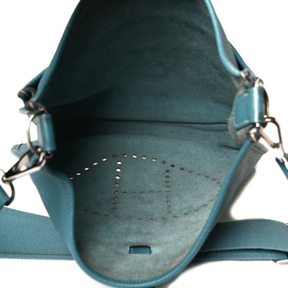 Hermes Taurillon Clemence Evelyne III GM Blue Jean 10 of 20