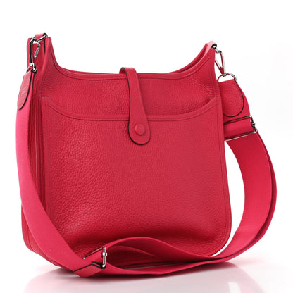 Hermes Taurillon Clemence Evelyne III PM Rose Extreme 3 of 11