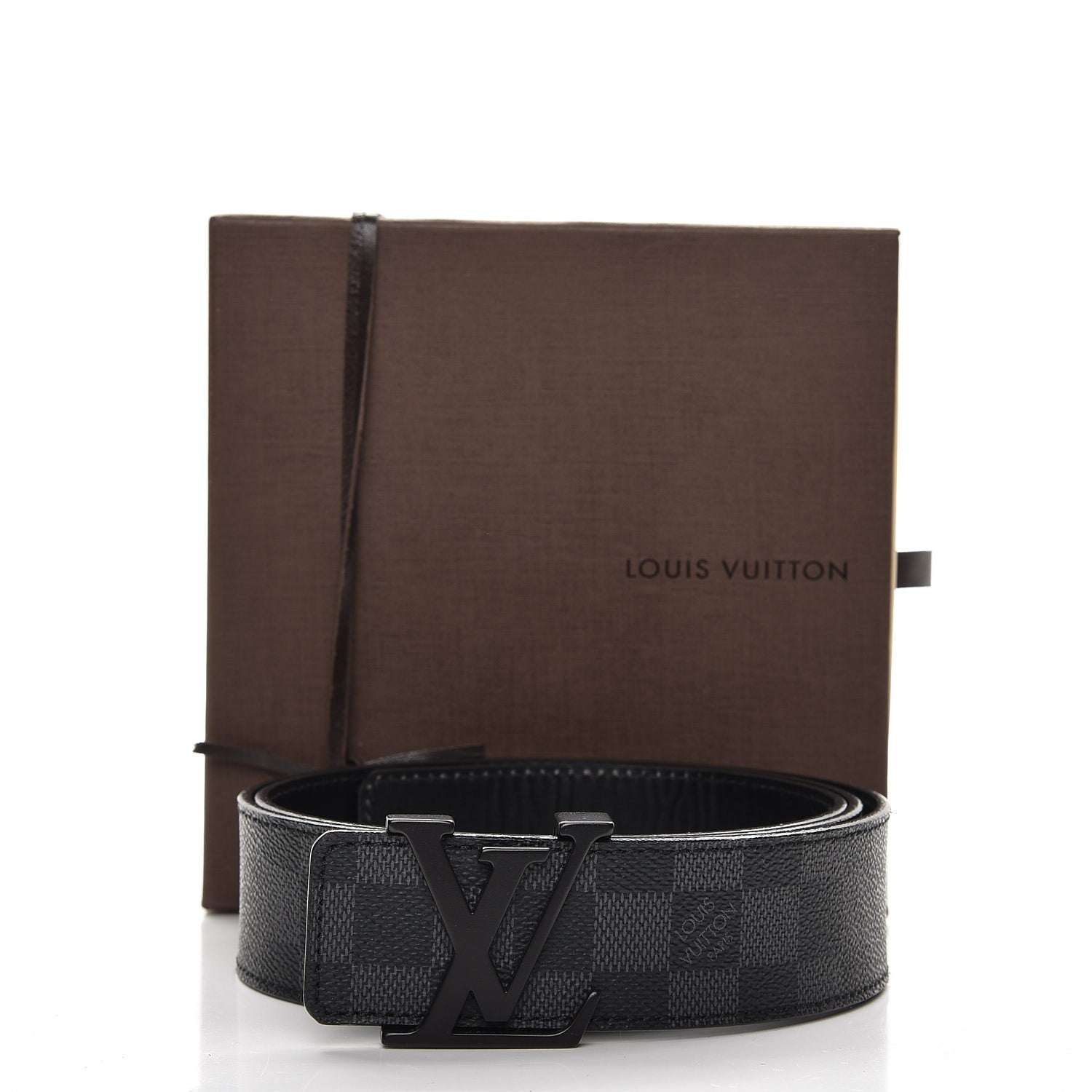 Louis Vuitton Damier Graphite LV Initiales Belt 100 40 8 of 8