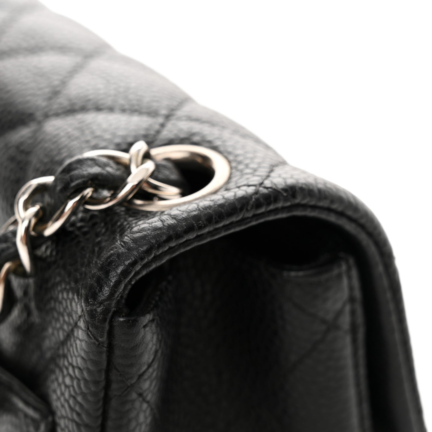 Caviar Quilted Mini Square Flap Black