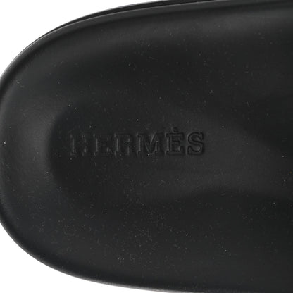 Hermes Calfskin Womens Chypre Sandals 38 Black 7 of 8