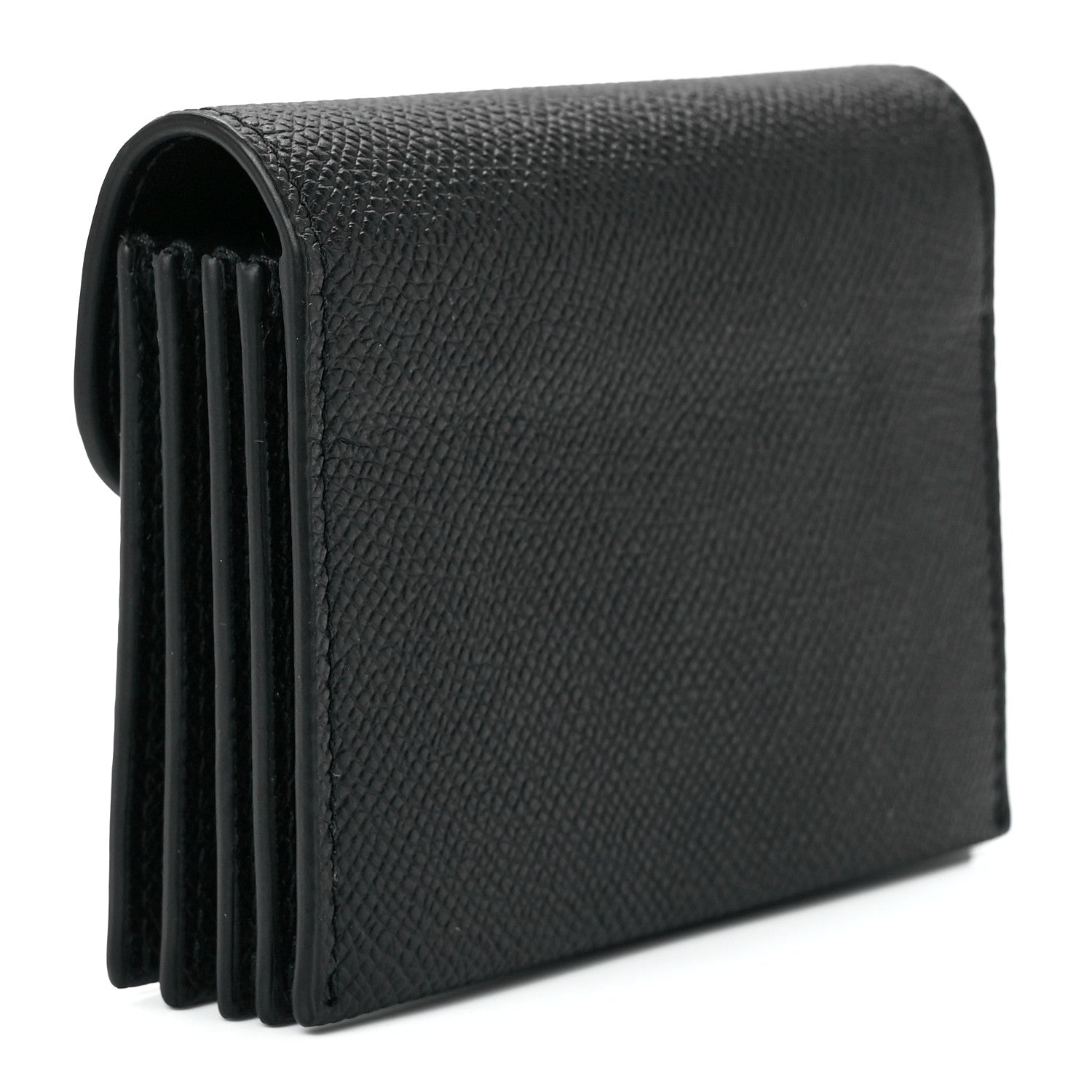 Christian Dior Grained Calfskin Saddle 5-Gusset Card Holder Black 3 of 11