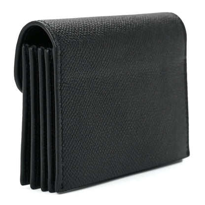 Christian Dior Grained Calfskin Saddle 5-Gusset Card Holder Black 3 of 11