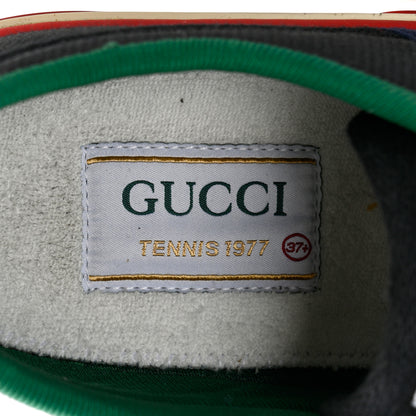 Gucci Canvas Web Womens 1977 Tennis Sneakers 37.5 Black 6 of 8