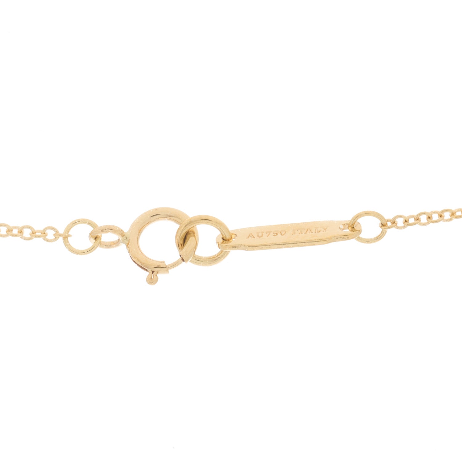 Tiffany 18K Yellow Gold Diamond Small Atlas Open Pendant Necklace 4 of 4