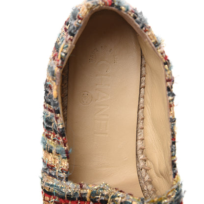 Chanel Tweed Grosgrain CC Espadrilles 37 Multicolor 6 of 12