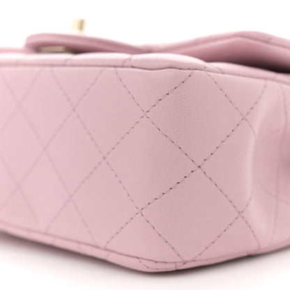Chanel Lambskin Quilted Mini Top Handle Rectangular Flap Light Pink 10 of 11