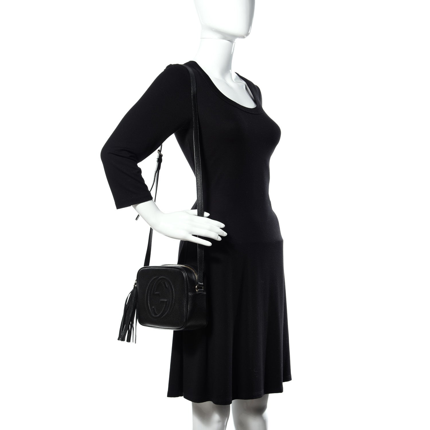 Gucci Pebbled Calfskin Small Soho Disco Bag Black 2 of 11