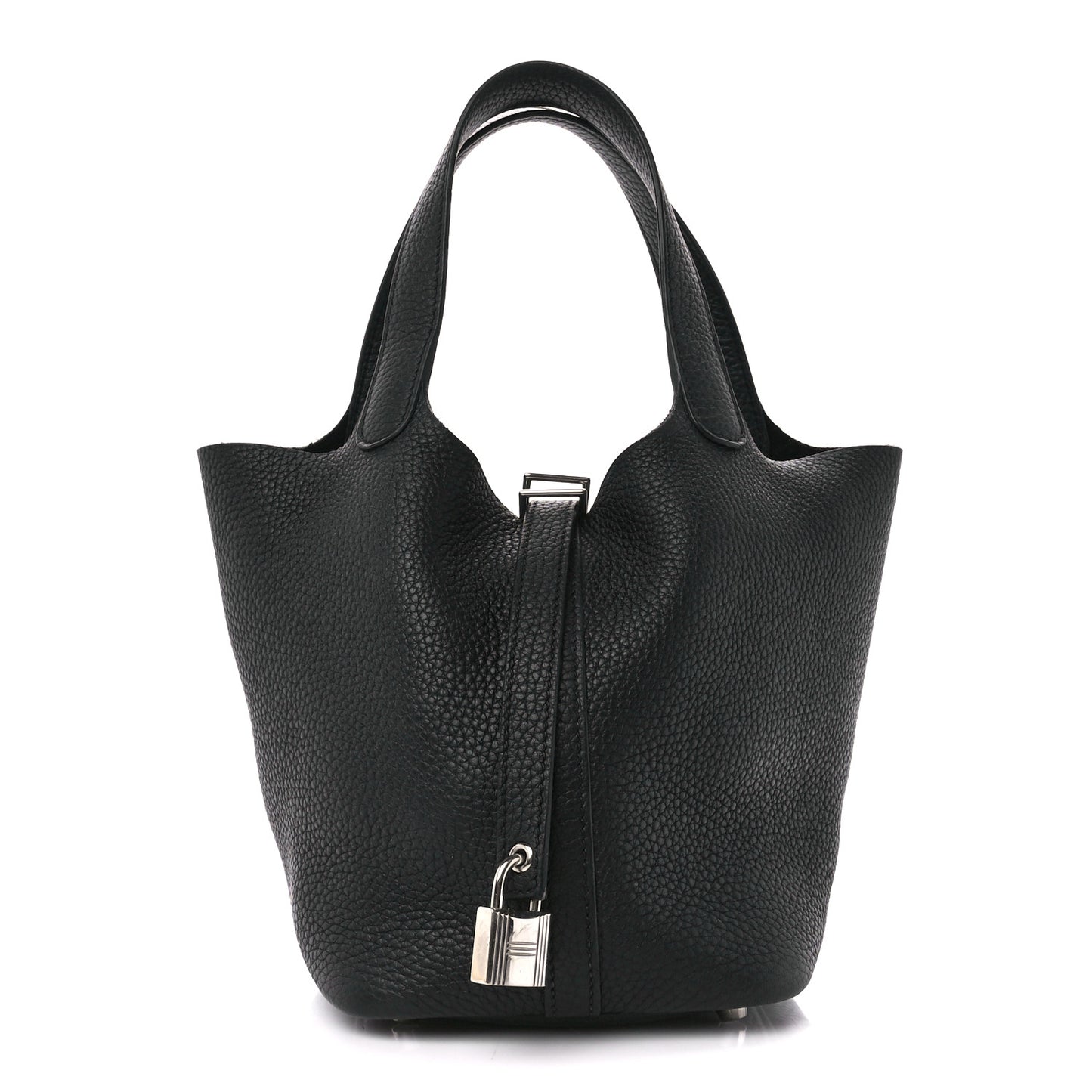Taurillon Clemence Picotin Lock 18 PM Black