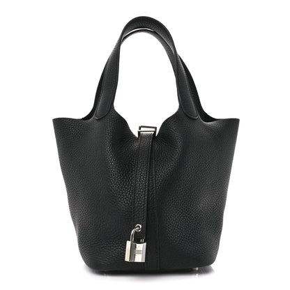 Hermes Taurillon Clemence Picotin Lock 18 PM Black 1 of 11