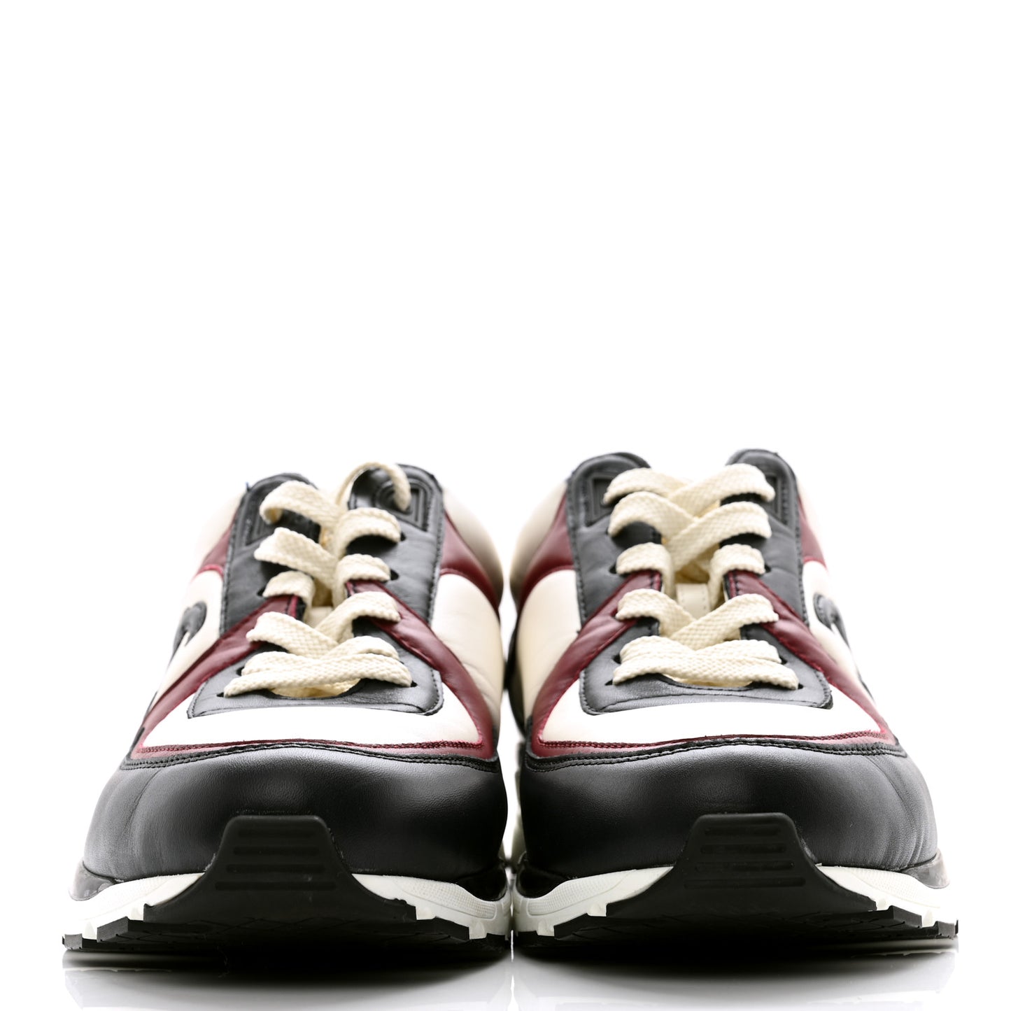 Calfskin CC Sneakers 40.5 Burgundy White