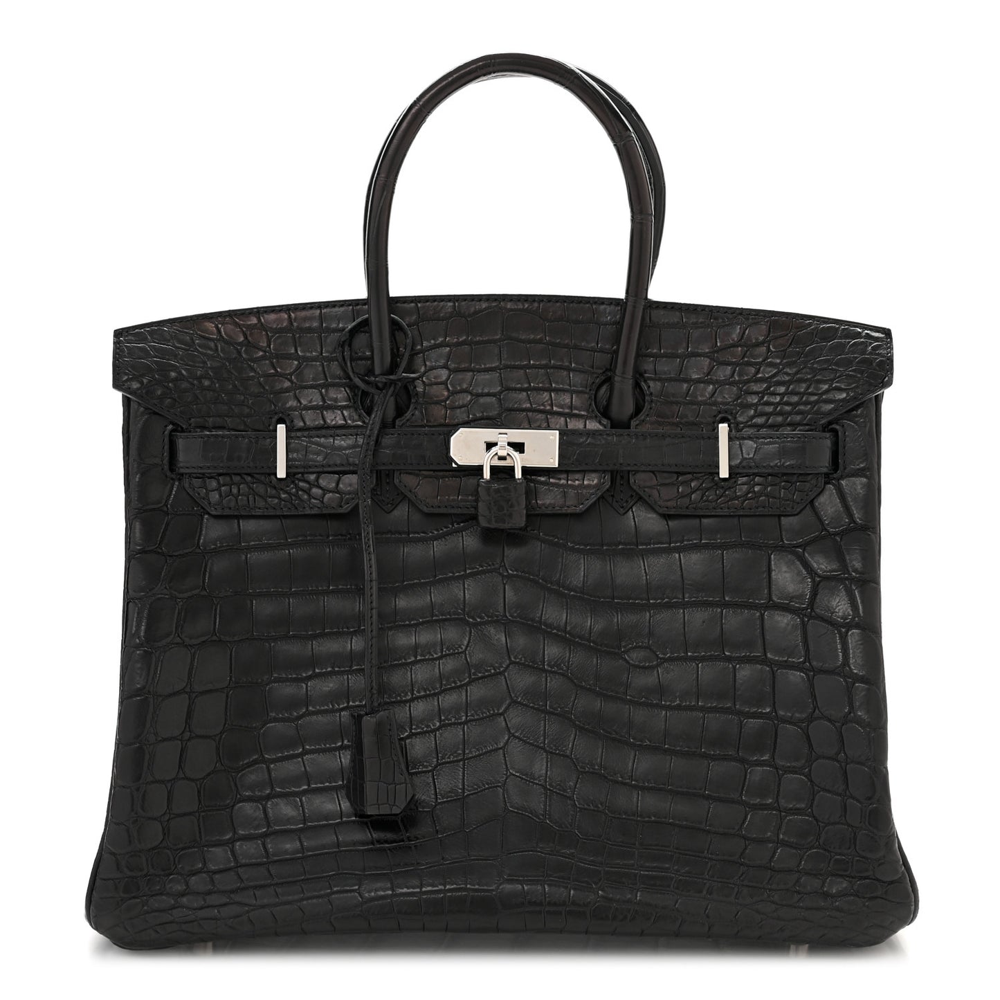 Matte Niloticus Crocodile Birkin 35 Black