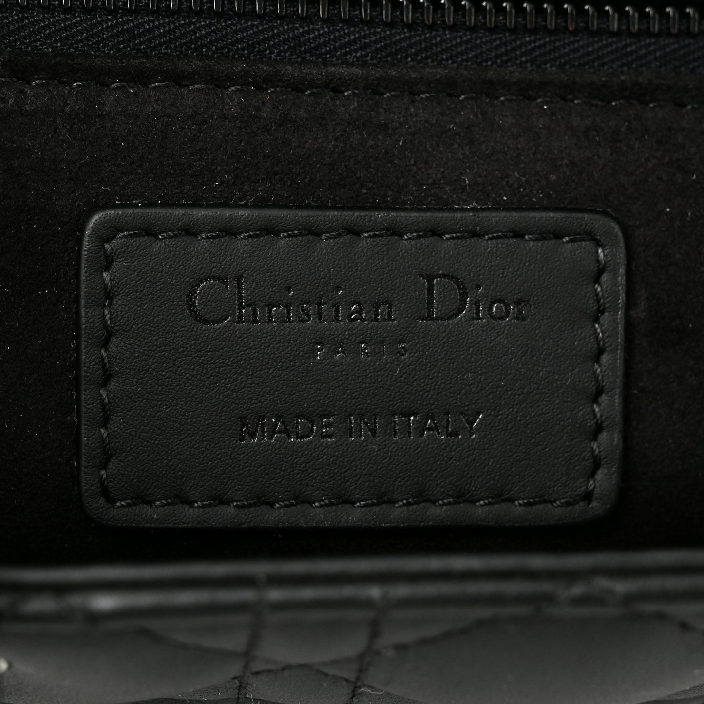 Ultra Matte Calfskin Cannage Large Lady Dior Black