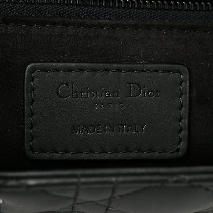 Christian Dior Ultra Matte Calfskin Cannage Large Lady Dior Black 6 of 10