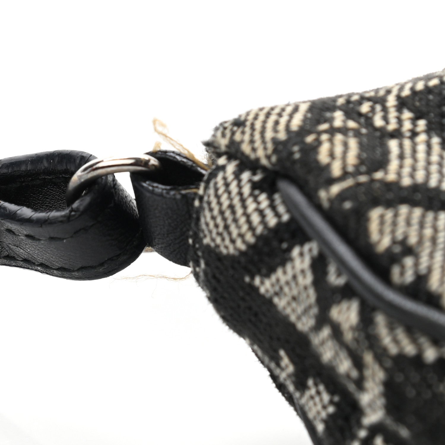 Christian Dior Monogram Mini Saddle Pochette Black 9 of 12