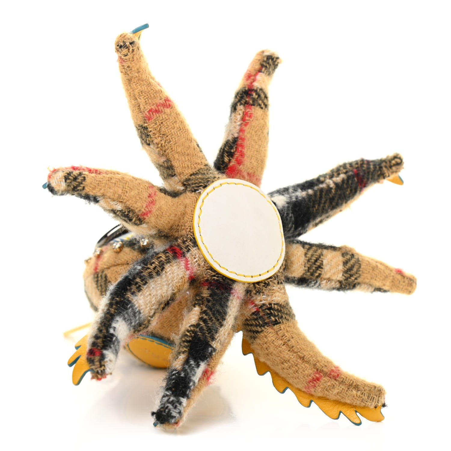 Burberry Cashmere Embellished Sally The Octopus Bag Charm Antique Yellow Multicolor 3 of 5