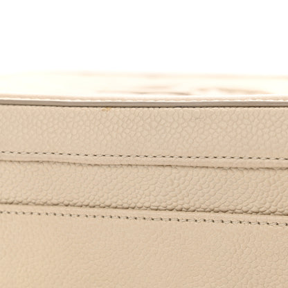 Chanel Caviar Quilted Medium CC Filigree Vanity Case Light Beige 14 of 15