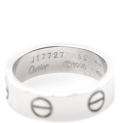 Cartier 18K White Gold 5.5mm LOVE Ring 52 6 4 of 6