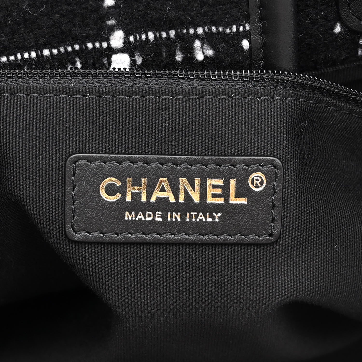 Chanel Tweed Medium Deauville Tote Black White Multicolor 6 of 10