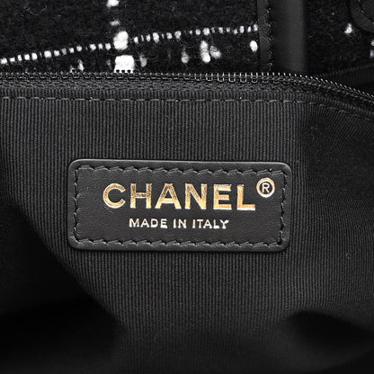 Chanel Tweed Medium Deauville Tote Black White Multicolor 6 of 10