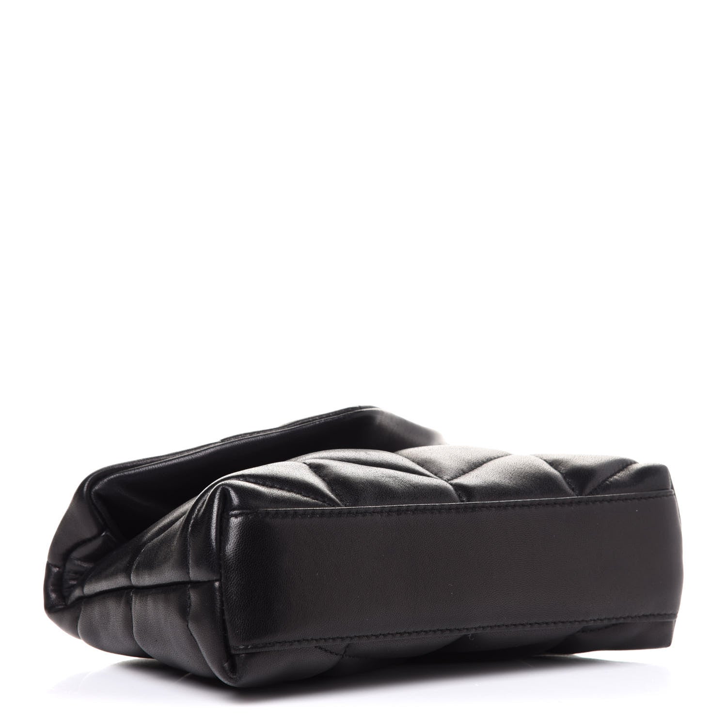 Saint Laurent Lambskin Monogram Loulou Puffer Pouch Clutch Black 4 of 12