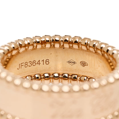 Van Cleef & Arpels 18K Rose Gold Perlee Signature Ring 52 6 5 of 6