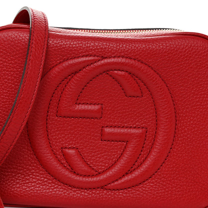 Gucci Pebbled Calfskin Small Soho Disco Bag Tabasco Red 8 of 10
